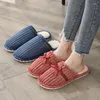 Slippers Winter Spring e Autumn Feminino Casal para casa Linen de piso interno Four Seasons