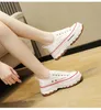 캐주얼 신발 플랫폼 운동화 클래식 여성 캔버스 솔리드 레이스 업 야외 도보 vulcanized zapatos de mujer