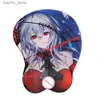 Mouse Pads Wrist Rests Arknights Nakano Miku Tokisaki Kurumi Figures Creative Cartoon Anime 3D Sexy Chest Silicone Mouse Pad Wrist Rest Support Cute Y240419