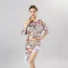 Scen Wear Belly Dance Top Kjol Set Practice Flower Clothes Performance Passar Women Carnaval Party Chinese Costume