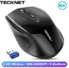 Tecknet Silent Mouse 24 GHz Wireless Mouse USB Ergonomiczne optyczne komputerowe myszy 3000 DPI bezbłędna mysz na laptop PC LJ29345461