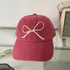 Ball Caps Ins Pink Bow Broidered Baseball Cap printemps et été Protection solaire polyvalente mignonne douce belle femme chapeaux