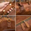 Briefcases NASVA Men's Leather Travel Bag Vintage Leather Duffle Bag For Men Handbag Luggage Bag Shoulder Bags Messenger Bags Weekend Bag