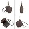 Purses äkta Cowhide Leather Luxury Vintage Mini Coin Purse Women Casual Wireless Earphone Falls For Powerbeats Pro Retro dragkedja väskor