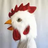 Feestbenodigdheden latex Rooster Animal Head Mask voor Halloween Cosplay Cosplay Hoofddeksels Props Novely Plush Chicken