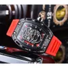 Richardmill Milles Watch Watchmen Menwatch Relogios Relgio Diamond Studded Sky Star Fashion Personality Hollow Skull Head Noble Watch