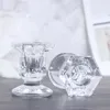Ljushållare Glass Bröllopsljusstake Fin Transparent Crystal Stand Dining Home Decoration 5.8 x 4,5 cm