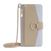 Caixa de couro Crossbody Caixa de telefonia com zíper para a carteira de couro capa de couro com suporte de dedo de metal para iPhone 15 Pro 14 13 lyp101