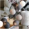 LED -snaren katoenen ball slinger touwslichten kerstfee verlichting voor buiten vakantie kerstfeest huizendecoratie drop levering dhvd4