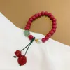 Géomancy accessoire ancienne Chine-Chic Elephant Koi Elastic Hand String Imitation Vermilion Bijoux Bracelet de perle durable