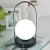 Bordslampor Portable Outdoor Hanging Metal Lamp Dimable Wireless med USB uppladdningsbar sovrum Bedside Night Light