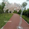 Fleurs décoratives 2,6 m de hauteur blanc artificielle fleur de cerise arbre Fleur de simulation de plomb avec arc de fer pour les accessoires de fête de mariage