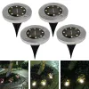 Solar Powered 8 LED Lighting Buried Ground Underground Light for Outdoor Path Garden Lawn Landscape Decoration Lamp LL