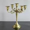 Świece Ozdoba stacjonarna Wystrój domu w stylu europejskim Metal Candelabra 5 Ramion Candlestick Holder