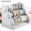 Bolsas de jóias 1 PCS Bracelets Display Stand Organizer Grey Velvet 3 Nível