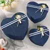 Box Heart Gift Wholesale Shaped 3Pcs/Set Chocolate DIY Gifts Boxes Valentine Mother's Day Flower Packaging Case Wedding Party Decor Th1369 s es