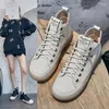 Casual Shoes Genuine Leather Ankle Sport Boots Women 2024 Trend High Top Sneakers Female Fashion Tennis Flat Platform Woman