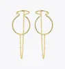 Stud Enfashion Curve Line Ear Cuff Clip on Earrings for Women Gold Color Big Earcuff Earings Without Piercing smycken Kolczyki E113075673