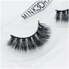 False Eyelashes 3D Mink 13-15Mm Crisscross Thick Long Handmade Fake Lashes Eyelash Extensions Eye Makeup Normal F Series Drop Delivery Otxkx