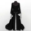 Casual Dresses Medieval Vintage Women's Dress Flare Sleeve V Neck Long Halloween Vampire Cosplay Costume Solid Floor Vestidos