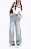 Женские джинсы корейская версия мультипликационные брюки для женщин Симпатичная вышива