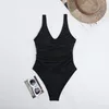 Trajes de baño de baño para mujeres Sexy Twisted Front One Piece Traute para mujeres Ruchada cortada Monokini