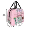 Väskor Gabbys Dollhouse Isolated Lunch Tote Bag For Women Mercat Cat Portable Thermal Cooler Bento Box School