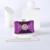 Bags Women's Evening Clutch Bag Party Purse Luxury Wedding Clutch for Bridal Exquisite Crystal Ladies Handbag Apricot Silver Wallet