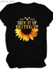 Camiseta de mujer Suck It Up Buttercup Slogan Camiseta Gráfica Crew Teck Short Slve Casual todos los días Top Clothing Casual Summer t Drop Y240420