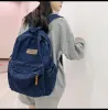Mochilas Classic Cowboy Blue Women's Back's Bag's Bag Mackpack Versión coreana de The Hearing Bag Girl College Mochila mochila mochila