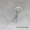 Keychains Nedar roestvrijstalen bloemen Key ketting rugzak auto hanger Keychain sieraden cadeau creatief 3 gat connector sleutelhanger accessoires