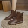 Sapatos casuais tênis tênis feminino salto quadrado de colorido fivela de fivela de botas curtas redondo zapatos para mujeres