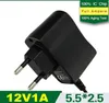 Edison2011 12v 1A Lighting Transformers AC100V240V Converter Adapter 1000mA Strömförsörjning UseUuuk Plug 55mm x 25mm8074242