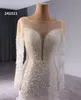 Vestido de noiva de sereia de luxo Pearl de manga longa SM241021