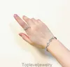 Fashion Brand Designer Pig Snout Bracelet Top S Sterling Sier Round Hollow Lock Chain Open Cuff Bangle for Women Jewelry with Box Party Gift