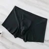 Onderbroek naadloze heren boksers ijs zijden zijden ondergoed comfort vast mannelijk ademende grote maten boxers shorts