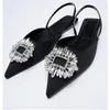 Casual Shoes Summer For Women 2024 Women's Wedding Sequined Exposed Documentary Pointed Toe Temperament Spring