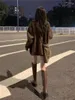 Damen Strick Strick-Strickjacke für Frauen V-Ausschnitt Jacke Langarm-Mäntel Koreanische Mode Tops Herbst- und Winterkleidung