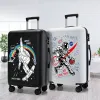 Luggage Hot!New cartoon suitcases 20/22/24/26/28/30 inch Men large capacity trolley bag Women fashion rolling luggage Password box