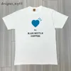 Menselijk gemaakte merk desigenr heren t-shirts goede kwaliteit blauw hart mode zomer t-shirt mannen 1 1 menselijk gemaakte dames t-shirt katoenen tee heren kleding 6376