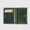 Innehavare äkta läder kreditkortshållare för män manlig vintage handgjorda galna hästkohuden kort smala ultra tunna minimalistiska män plånbok