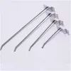 Hooks Rails slitsade krokvaror Shees Shop Store Slatwall Single 4 Size Supermarket Display Montering Prong Hanger DH93 Drop Delivery Hom DHXI5