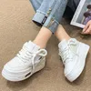 Casual Shoes Luxury Women's 2024 Lightweight Fashion Versatile Little White Thick Sole Sports Booties