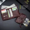 Brieftaschen Bullcaptain RFID Mode Leder Herren Brieftasche Retro Short Wallet Clutch Bag Herren Reißverschluss Brieftaschenkartentasche Münze Münze