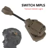 SCOPES Taktiskt ljus för hjälm Switch MPLS Modular Person Belysningssystem Dual Ultrabright LED -lampa Hunting IR Laser ficklampa