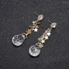 Boucles d'oreilles Stud Kuziduocai Les bijoux de mode ne déconcerteront pas le tassel à gouttelettes de tournesol en cristal zircon pour les femmes Brincos E-702