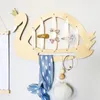 Decoratieve beeldjes houten zwaanwand ornament kinderen baby haar clips houder houder organisator sieraden opslag van Noordse stijl kinderdagverblijf decor pografie pography