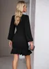 Femmes robes décontractées manches longues bodycon mini robe