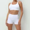 LU LU KRÓTKI DO SZCZYTEGO Zestaw Sport Bra Shorts Strój dla kobiety Push Up Sportswear Women Odziew sportowy 2024 Zestawy treningowe kobiet białe brązowe gry bieganie sportowe sport