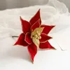 Decorative Flowers 10Pcs Golden Edge Cloth Christmas Artificial For DIY Tree Decoration Wreath Accessories